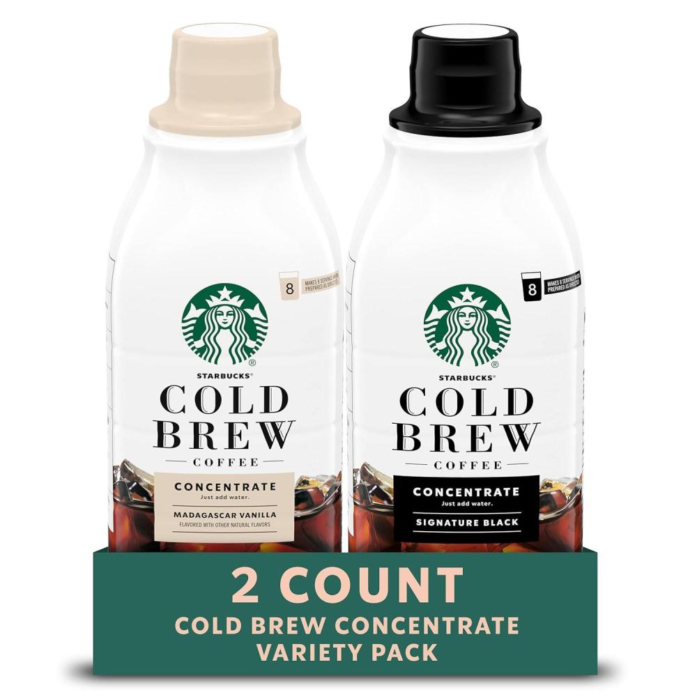 imageStarbucks Cold Brew Coffee Concentrate Caramel Dolce 100 Arabica MultiServe Bottle 32 Fl OzCold Brew