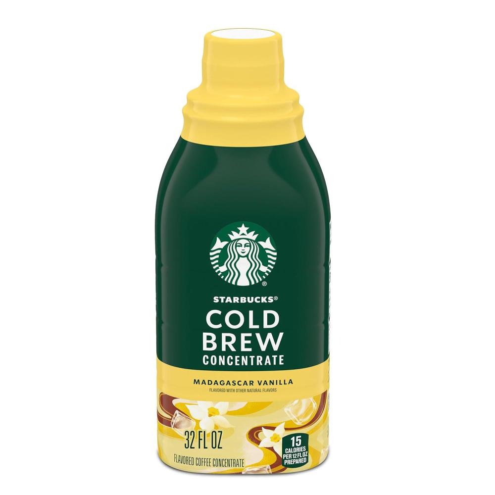 imageStarbucks Cold Brew Coffee Concentrate Caramel Dolce 100 Arabica MultiServe Bottle 32 Fl OzMadagascar Vanilla