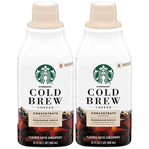 imageStarbucks Cold Brew Coffee Concentrate Pumpkin Spice Flavored Limited Edition 100 Arabica MultiServe Bottle 32 Fl OzMadagascar Vanilla