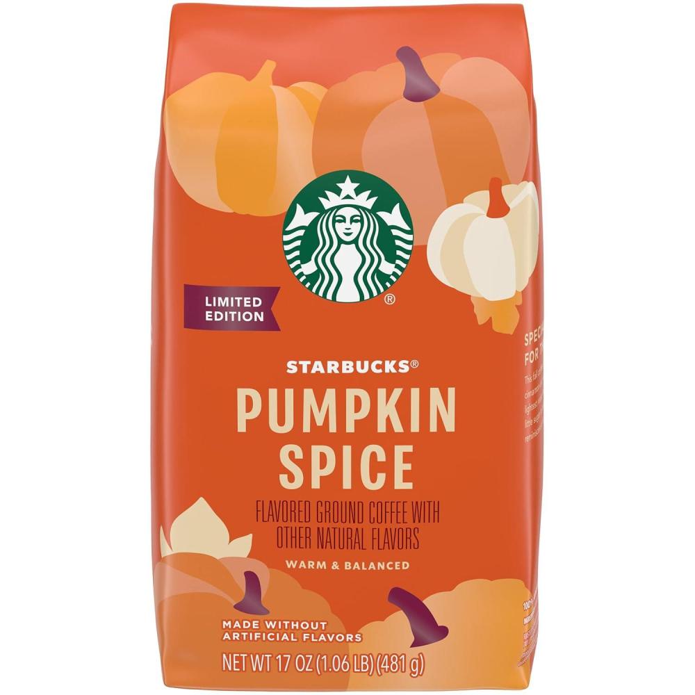 imageStarbucks Flavored Ground Coffee Variety Pack Naturally Flavored 3 bags 11 oz eachPumpkin Spice