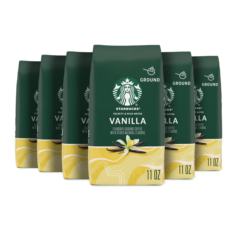 imageStarbucks Flavored Ground Coffee Variety Pack Naturally Flavored 3 bags 11 oz eachVanilla