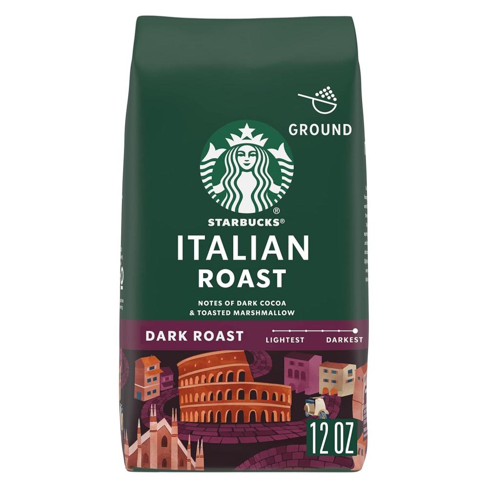 imageStarbucks Ground Coffee Dark Roast Coffee Caff Verona 100 Arabica 1 Bag 12 OzItalian Roast