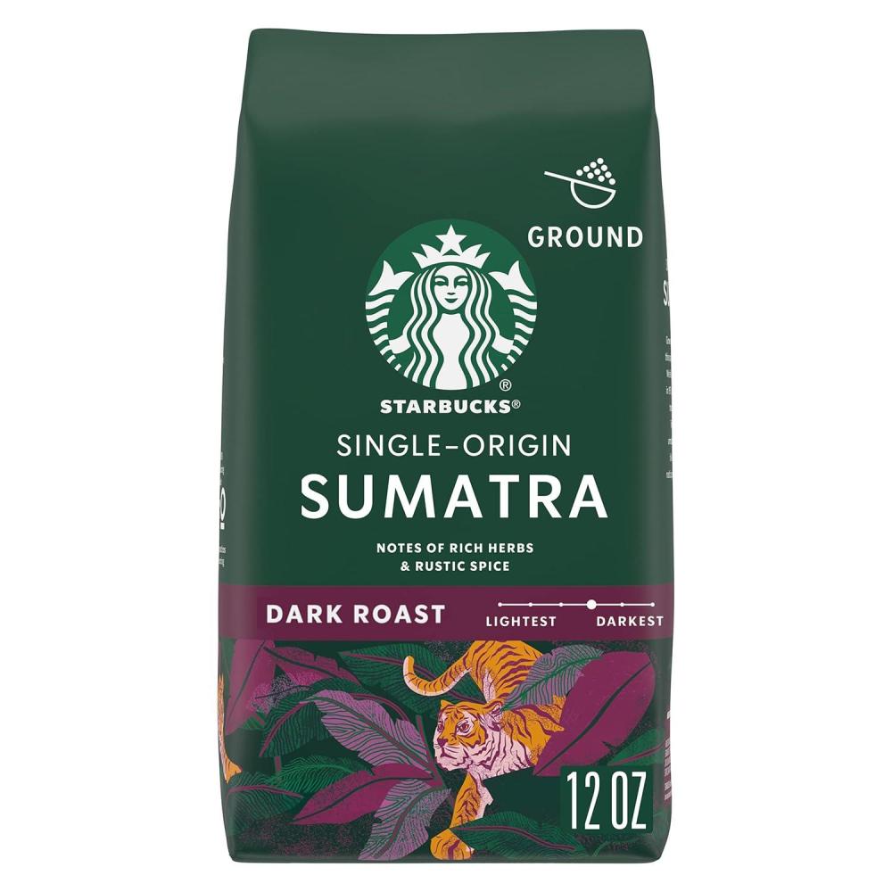 imageStarbucks Ground Coffee Dark Roast Coffee Caff Verona 100 Arabica 1 Bag 12 OzSumatra