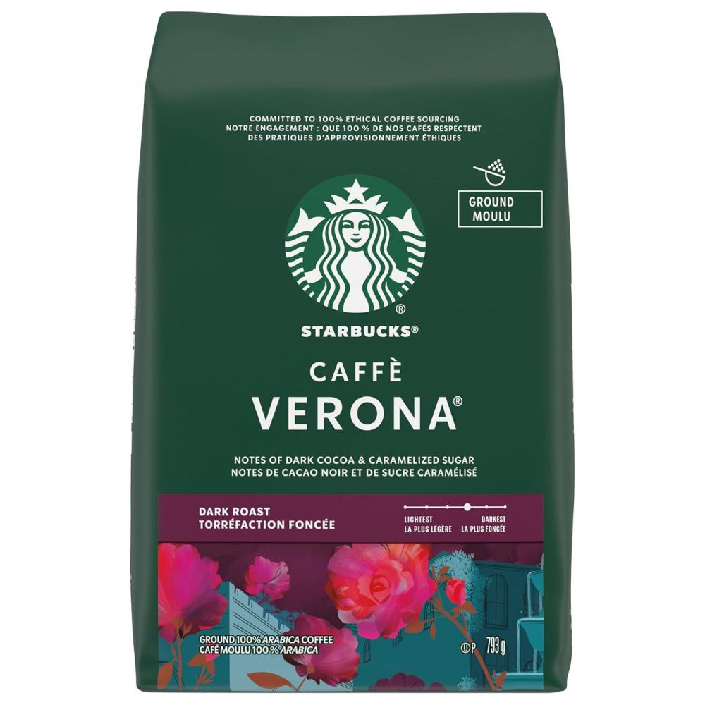 imageStarbucks Ground Coffee Dark Roast Coffee Italian Roast 100 Arabica 3 bags 12 oz eachCaff Verona