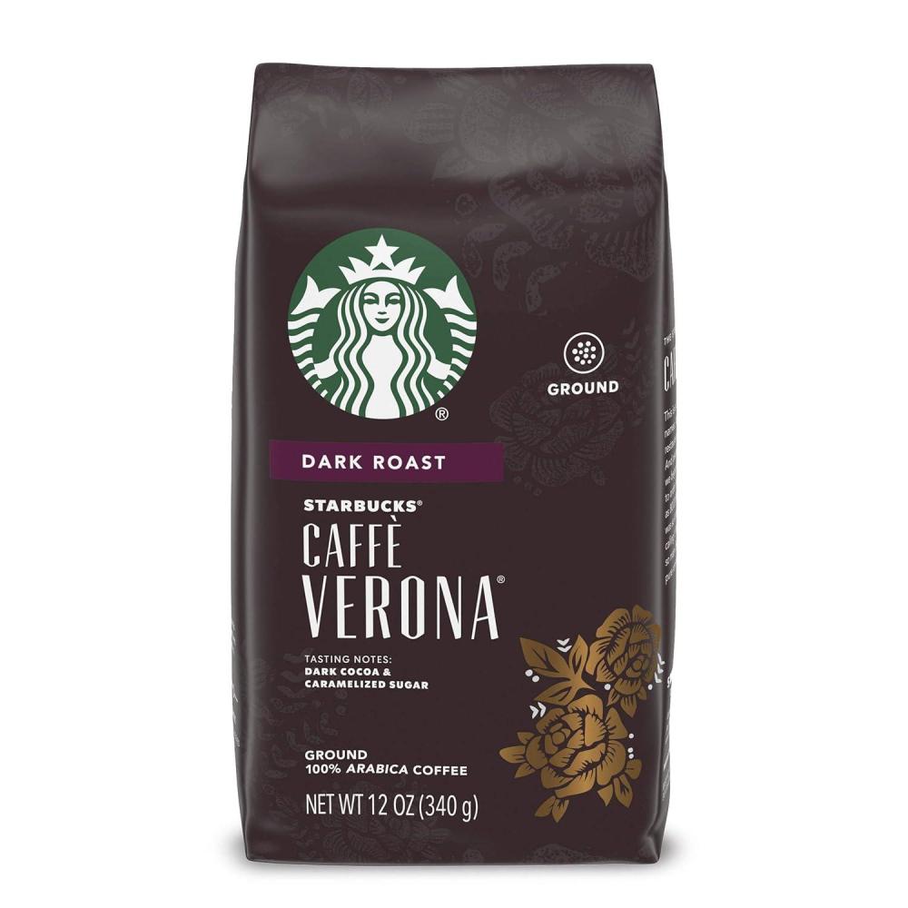 imageStarbucks Ground Coffee Dark Roast Coffee Italian Roast 100 Arabica 3 bags 12 oz eachDark Cocoa and Caramelized Sugar