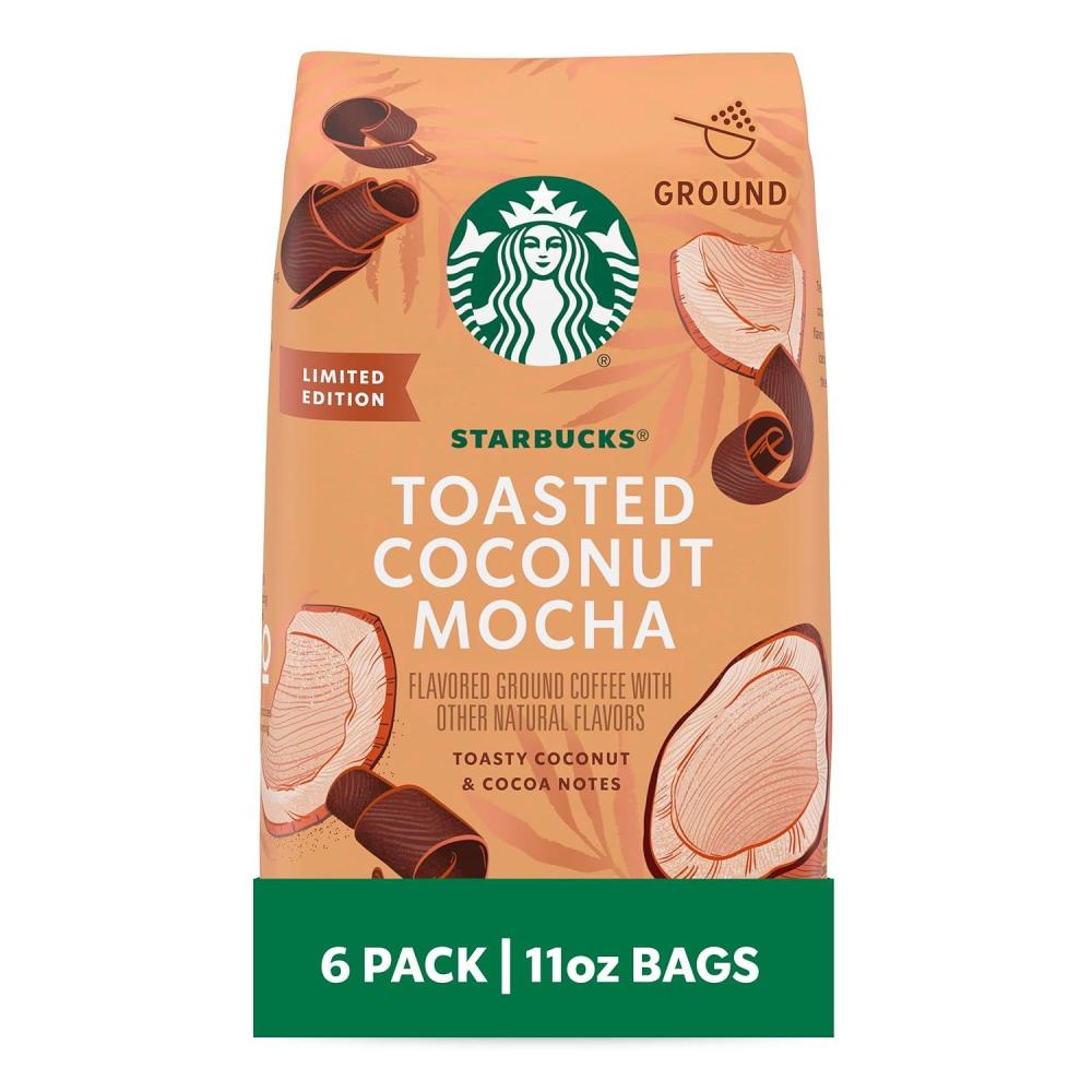 imageStarbucks Ground Coffee Medium Roast Coffee Breakfast Blend 100 Arabica 1 bag 28 ozToasty Coconut and Cocoa