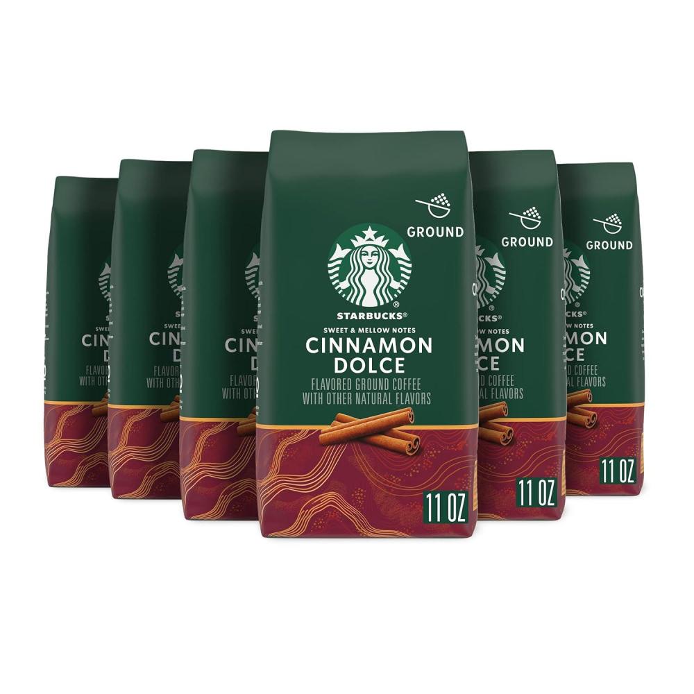 imageStarbucks Ground Coffee Starbucks Blonde Roast Coffee Veranda Blend 100 Arabica 1 bag 28 ozCinnamon Dolce