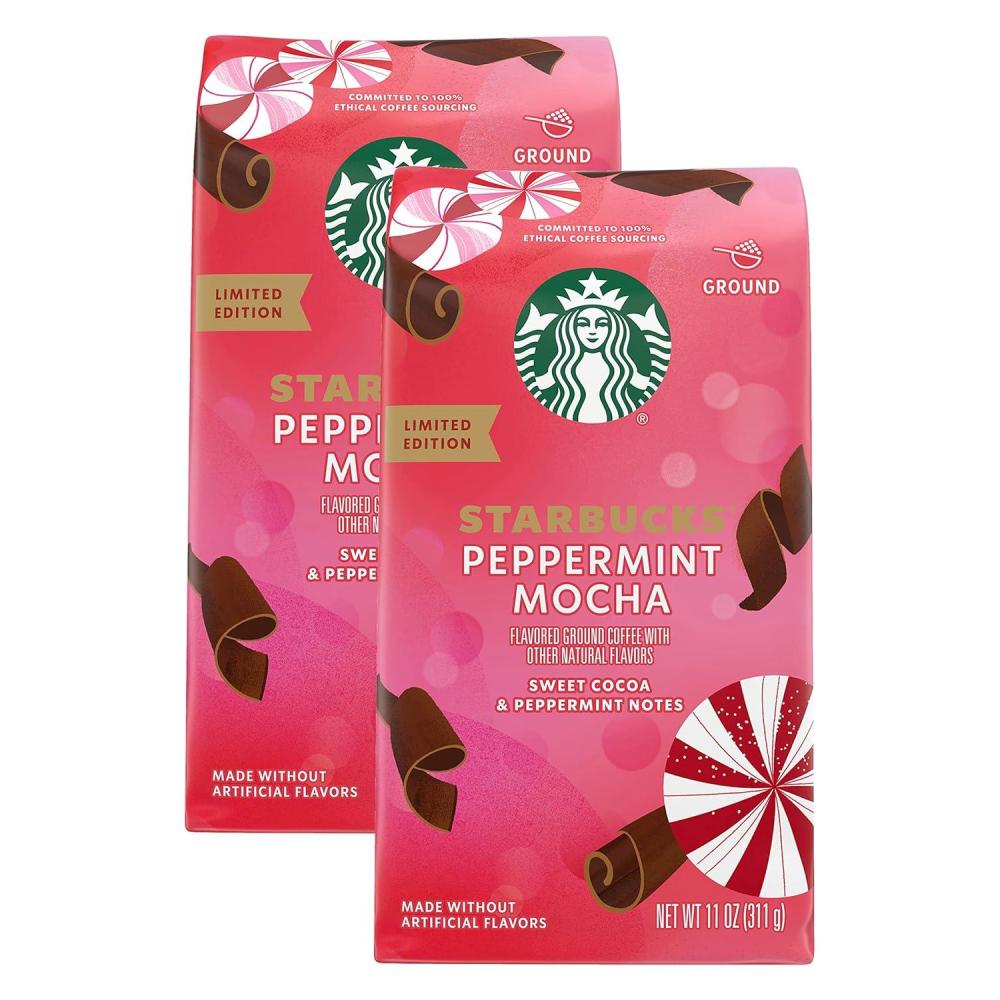 imageStarbucks Ground Coffee Starbucks Blonde Roast Coffee Veranda Blend 100 Arabica 1 bag 28 ozSweet Cocoa and Peppermint Notes