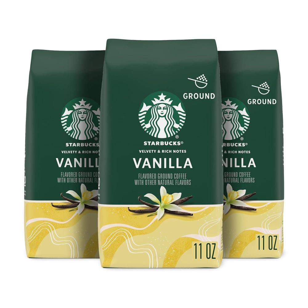imageStarbucks Ground Coffee Starbucks Blonde Roast Coffee Veranda Blend 100 Arabica 1 bag 28 ozVanilla