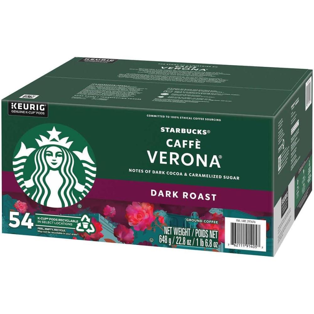 imageStarbucks KCup Coffee Pods Dark Roast Coffee Sumatra for Keurig Brewers 100 Arabica 6 boxes 60 pods totalCaf verona