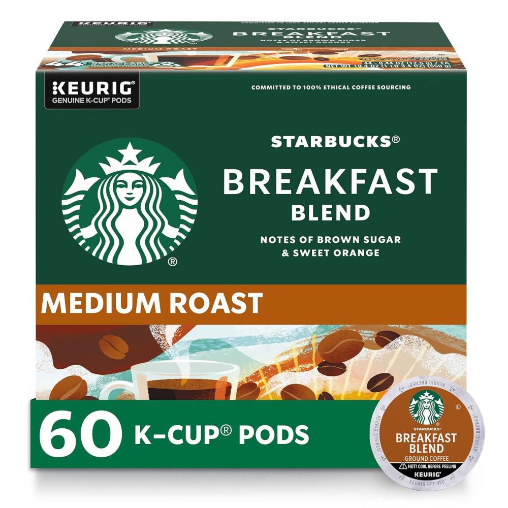 imageStarbucks KCup Coffee Pods Medium Roast Coffee Pike Place Roast for Keurig Brewers 100 Arabica 4 boxes 96 pods totalBreakfast