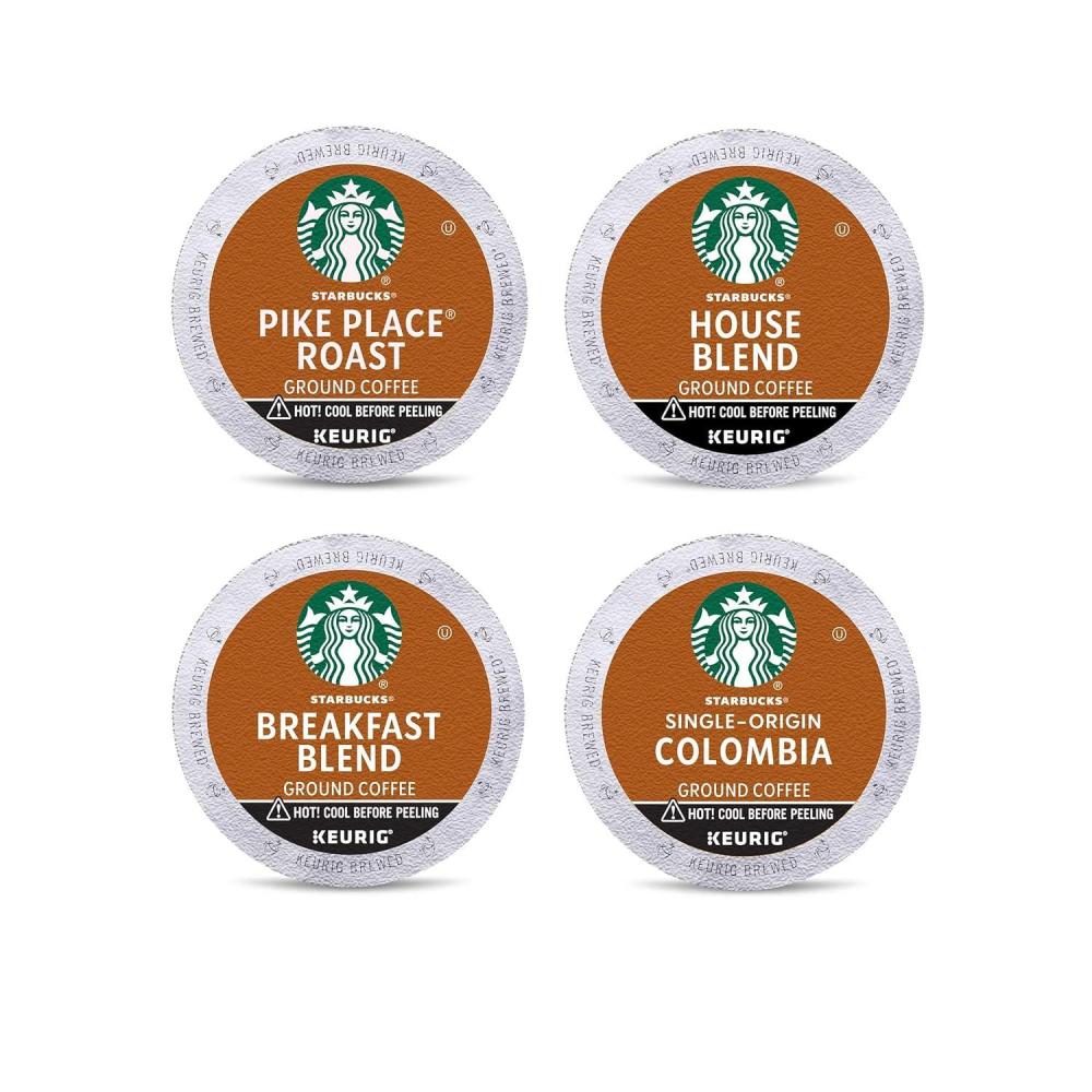 imageStarbucks KCup Coffee Pods Medium Roast Coffee Pike Place Roast for Keurig Brewers 100 Arabica 4 boxes 96 pods totalMedium Roast 4 Roasts