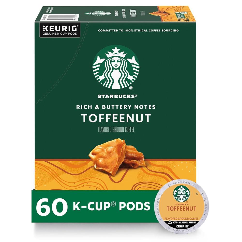 imageStarbucks KCup Coffee Pods Medium Roast Coffee Pike Place Roast for Keurig Brewers 100 Arabica 4 boxes 96 pods totalToffeenut