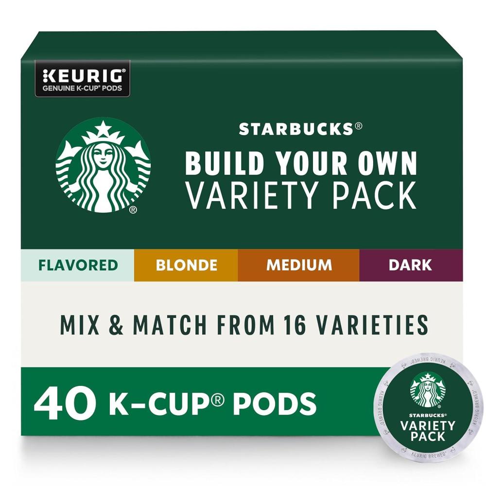 imageStarbucks KCup Coffee Pods Medium Roast Coffee Pike Place Roast for Keurig Brewers 100 Arabica 4 boxes 96 pods totalVariety