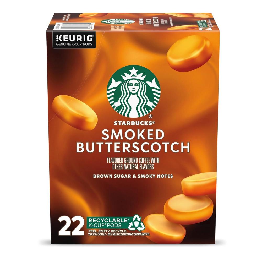 imageStarbucks KCup Coffee Pods Smoked Butterscotch Flavored for Keurig Makers 100 Arabica Limited Edition 1 Box 22