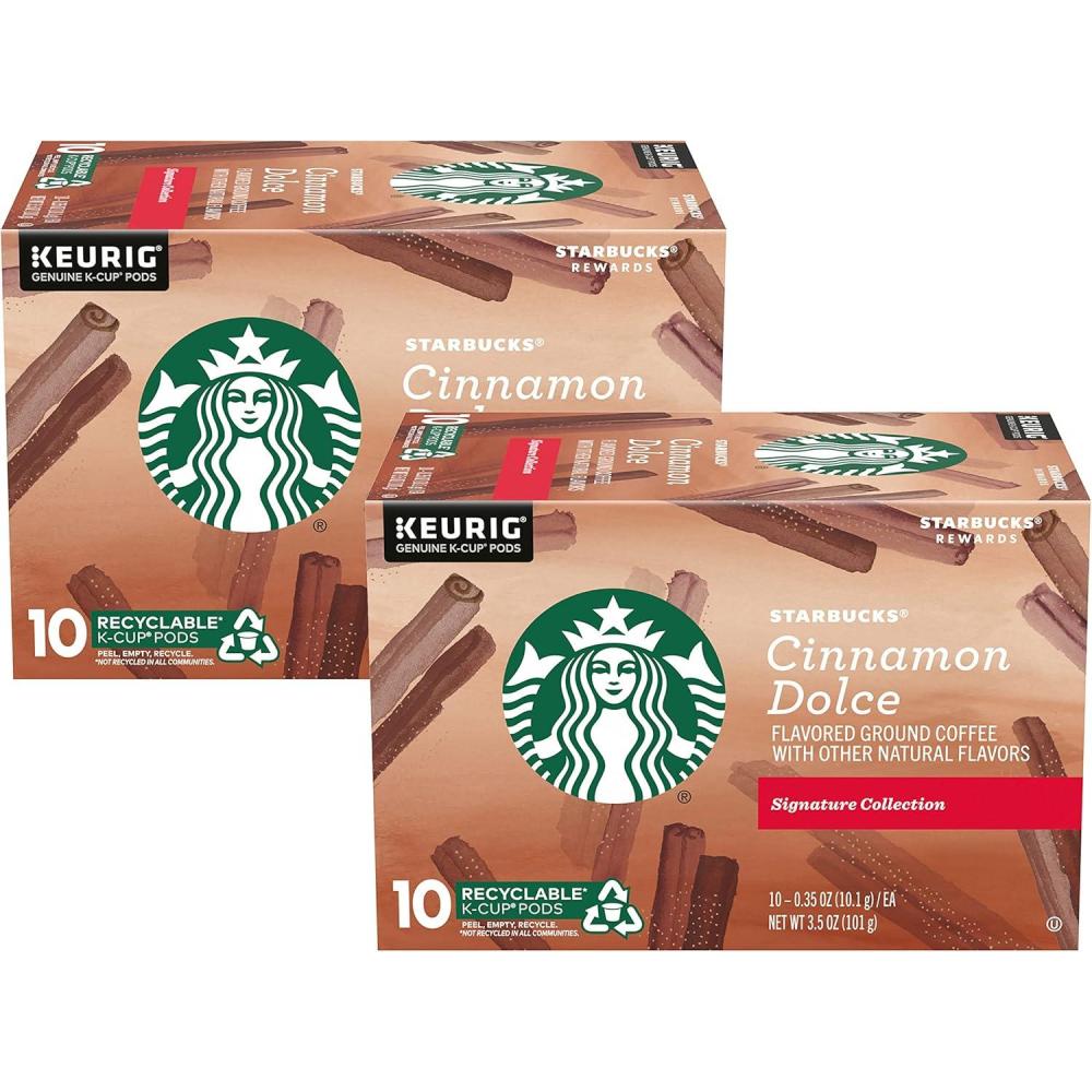 imageStarbucks KCup Coffee Pods Vanilla Flavored Coffee Naturally Flavored 100 Arabica 6 boxes 60 pods totalCinnamon Dolce