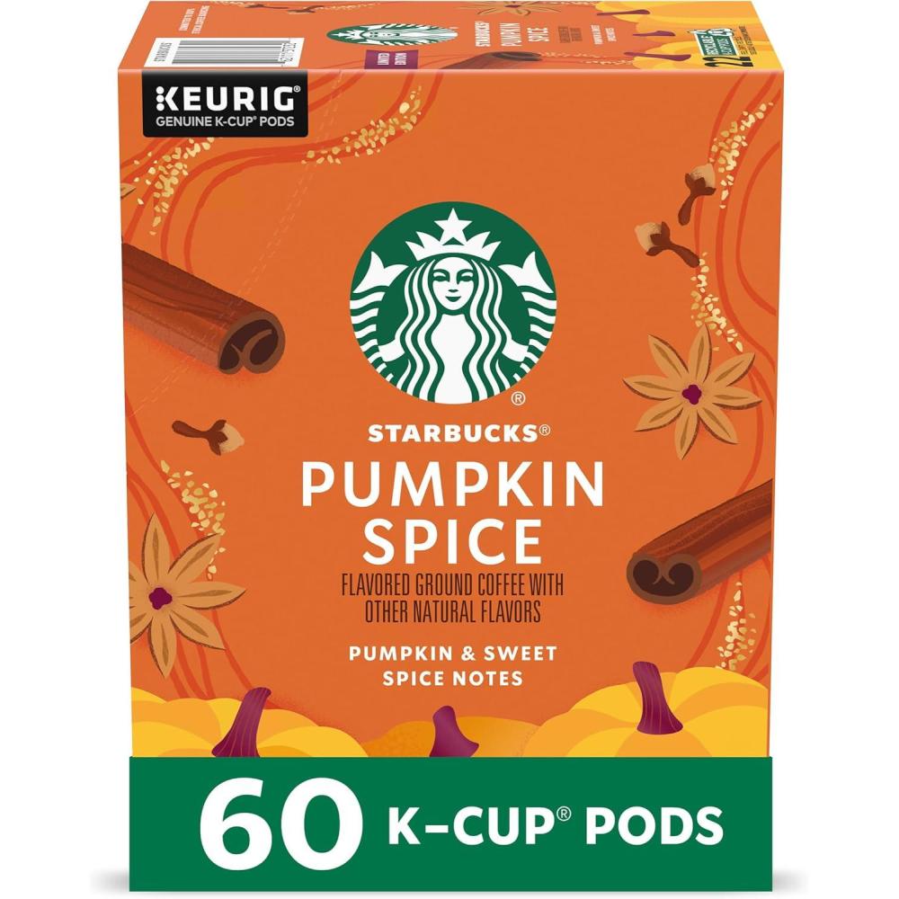 imageStarbucks KCup Coffee Pods Vanilla Flavored Coffee Naturally Flavored 100 Arabica 6 boxes 60 pods totalNEW Pumpkin Spice