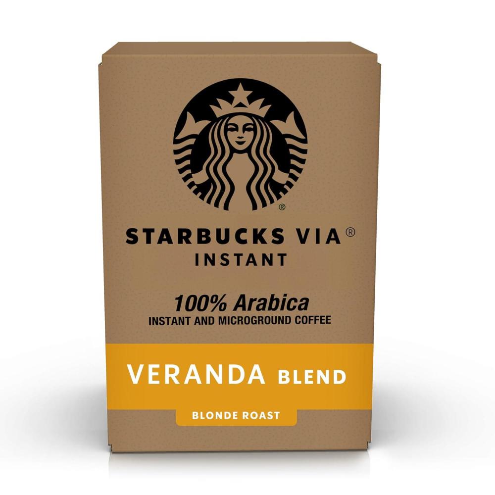 imageStarbucks VIA Instant Coffee Light Roast Coffee Veranda Blend 100 Arabica SingleServe 1 Box 50 PacketsVeranda