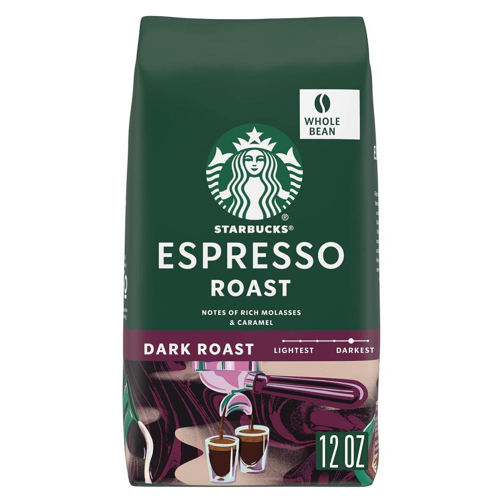 imageStarbucks Whole Bean Coffee Dark Roast Coffee Espresso Roast 100 Arabica 1 bag 12 oz
