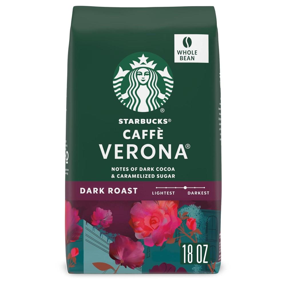 imageStarbucks Whole Bean Coffee Dark Roast Coffee Espresso Roast 100 Arabica 1 bag 18 ozCaffe Verona