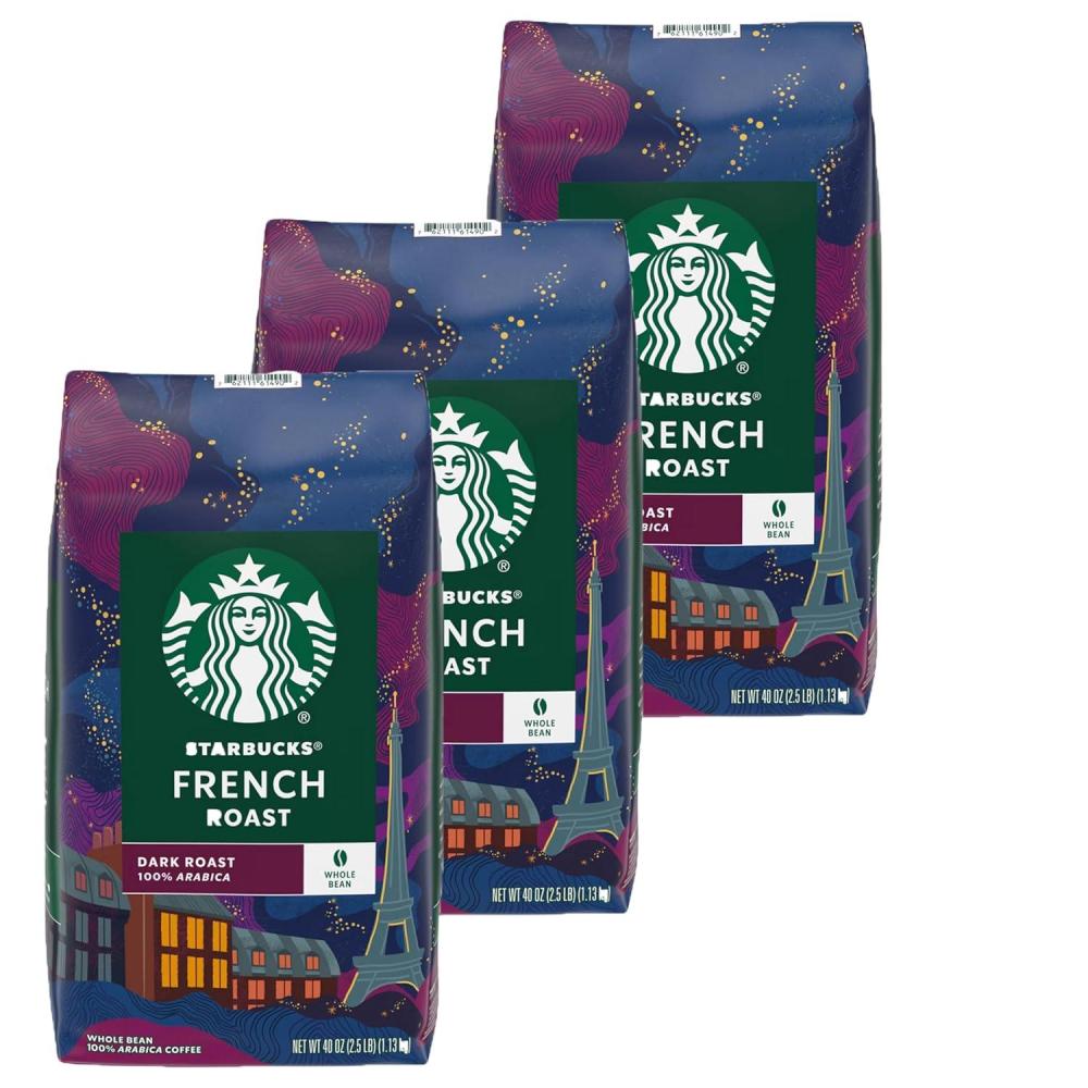 imageStarbucks Whole Bean Coffee Dark Roast Coffee Espresso Roast 100 Arabica 1 bag 18 ozFrench Vanilla