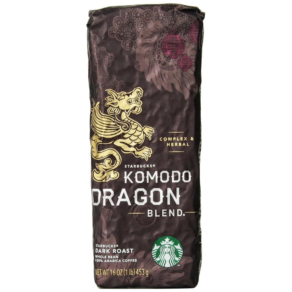 imageStarbucks Whole Bean Coffee Dark Roast Coffee Espresso Roast 100 Arabica 1 bag 18 ozKomodo Dragon Blend