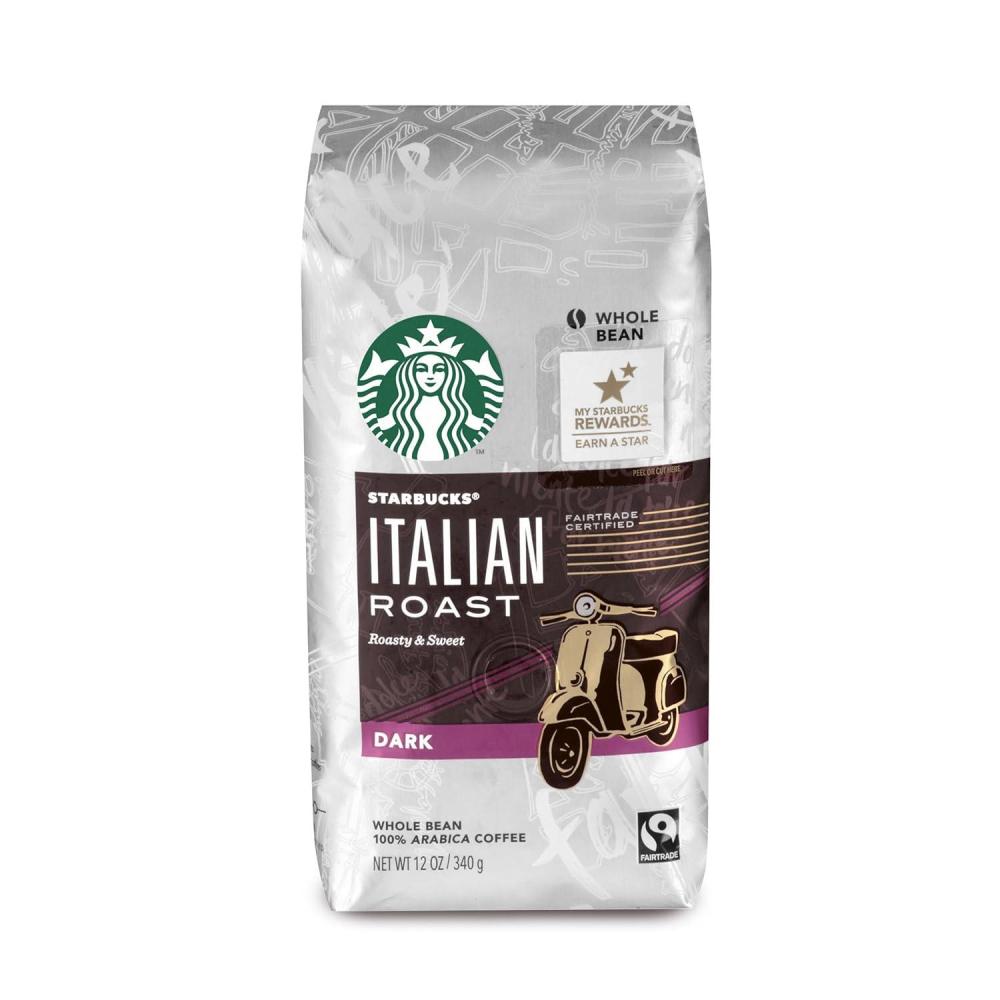 imageStarbucks Whole Bean Coffee Dark Roast Coffee Italian Roast 100 Arabica 6 bags 12 oz eachItalian Roast WB