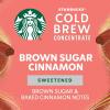Starbucks Cold Brew Coffee Concentrate, Caramel Dolce, 100% Arabica, Multi-Serve Bottle (32 Fl Oz)(Brown Sugar Cinnamon)