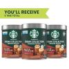 Starbucks Crema Collection Premium Instant Salted Caramel Flavored Instant Coffee, 100% Arabica Beans, 3 Tins (7.12 Oz Each)(Chocolate)