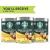 Starbucks Crema Collection Premium Instant Salted Caramel Flavored Instant Coffee, 100% Arabica Beans, 3 Tins (7.12 Oz Each)(Vanilla)