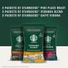 Starbucks Ground Coffee Variety Pack, Dark, Medium, Starbucks Blonde Roast, 100% Arabica, 10 Packets (2.5 oz each)
