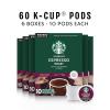 Starbucks K-Cup Coffee Pods, Dark Roast Coffee, Espresso Roast for Keurig Coffee Makers, 100% Arabica, 6 Boxes (60 Pods Total)(Espresso)
