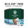 Starbucks K-Cup Coffee Pods, Iced Coffee Blend, Vanilla Naturally Flavored for Keurig Brewers, 100% Arabica, 6 Boxes (60 Pods Total)(Iced Coffee)