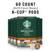 Starbucks K-Cup Coffee Pods, Medium Roast Coffee, Pike Place Roast for Keurig Brewers, 100% Arabica, 4 boxes (96 pods total)(Breakfast)