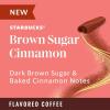 Starbucks K-Cup Coffee Pods, Vanilla Flavored Coffee, Naturally Flavored, 100% Arabica, 6 boxes (60 pods total)(Brown Sugar Cinnamon)