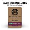 Starbucks VIA Instant Coffee, Light Roast Coffee, Veranda Blend, 100% Arabica, Single-Serve, 1 Box (50 Packets)(Decaf Italian Roast)