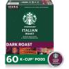 Starbucks K-Cup Coffee Pods, Dark Roast Coffee, Sumatra for Keurig Brewers, 100% Arabica, 6 boxes (60 pods total)(Italian Roast)