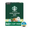 Starbucks K-Cup Coffee Pods, Iced Coffee Blend, Vanilla Naturally Flavored for Keurig Brewers, 100% Arabica, 6 Boxes (60 Pods Total)(Vanilla)
