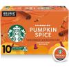 Starbucks K-Cup Coffee Pods, Vanilla Flavored Coffee, Naturally Flavored, 100% Arabica, 6 boxes (60 pods total)(Pumpkin Spice)