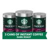 Starbucks Premium Instant Coffee, Dark Roast, 100% Arabica Beans, 3 Pack (3.17 Oz Each)