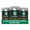 Starbucks Premium Instant Coffee, Medium Roast, 100% Arabica Beans, 3 Pack (3.17 Oz Each)