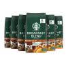Starbucks Whole Bean Coffee, Medium Roast Coffee, Breakfast Blend, 100% Arabica, 6 bags (12 oz)(Breakfast)