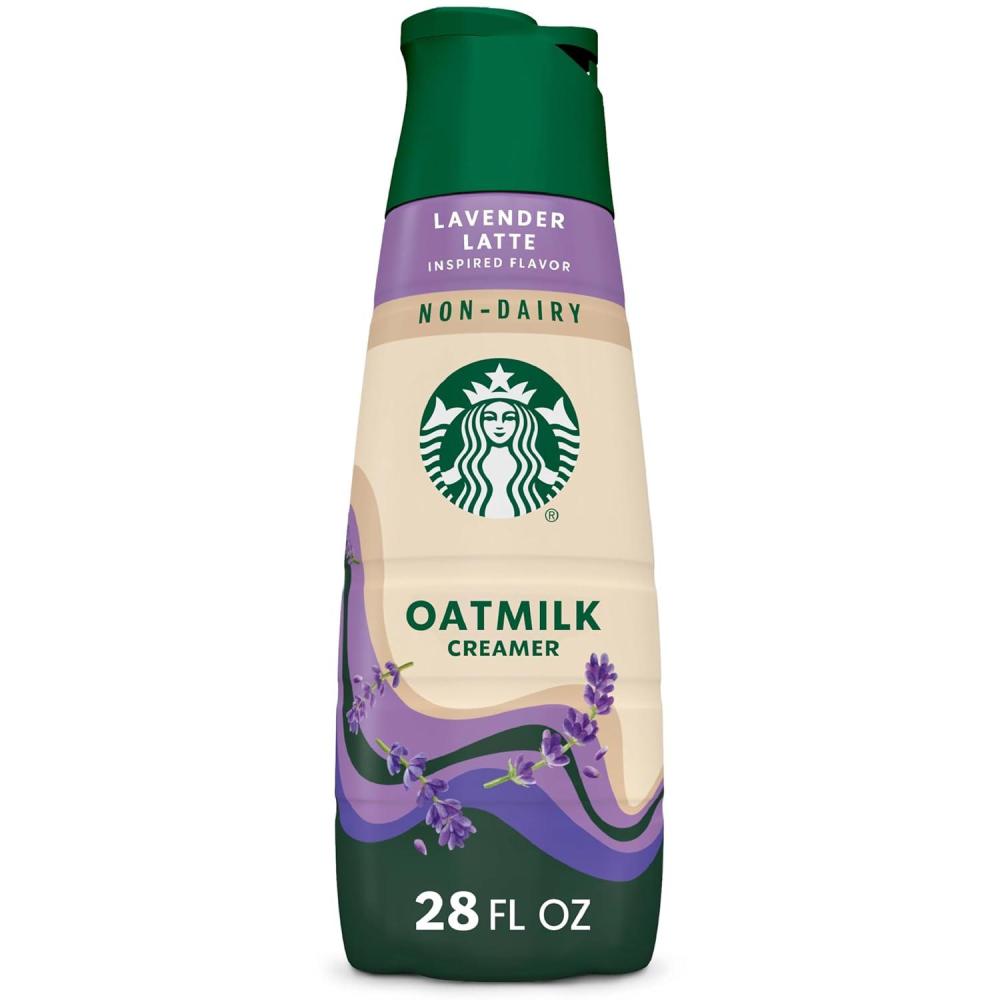 imageStarbucks NonDairy Lavender Vanilla Flavored Creamer Oatmilk Coffee Creamer 28 fl oz
