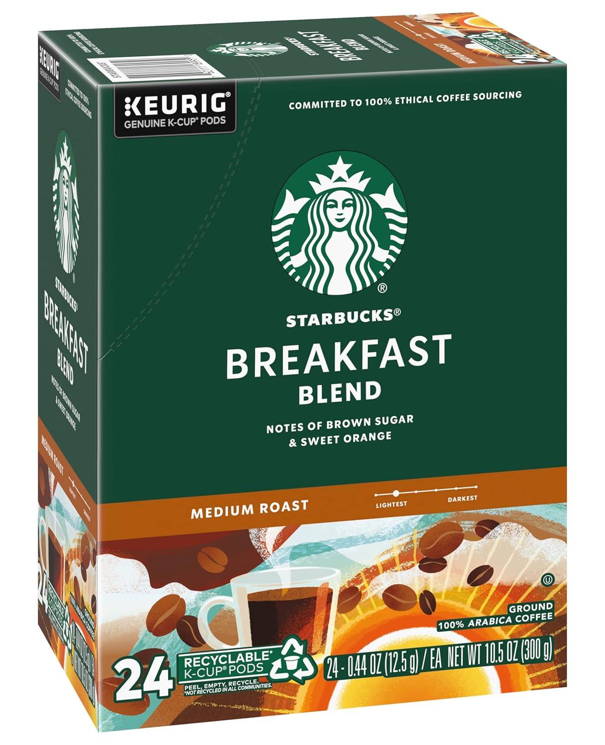 imageStarbucks KCup Coffee Pods Medium Roast Coffee for Keurig Brewers Holiday Blend 100 Arabica Limited Edition Holiday Coffee 1 Box 10 PodsBreakfast Blend
