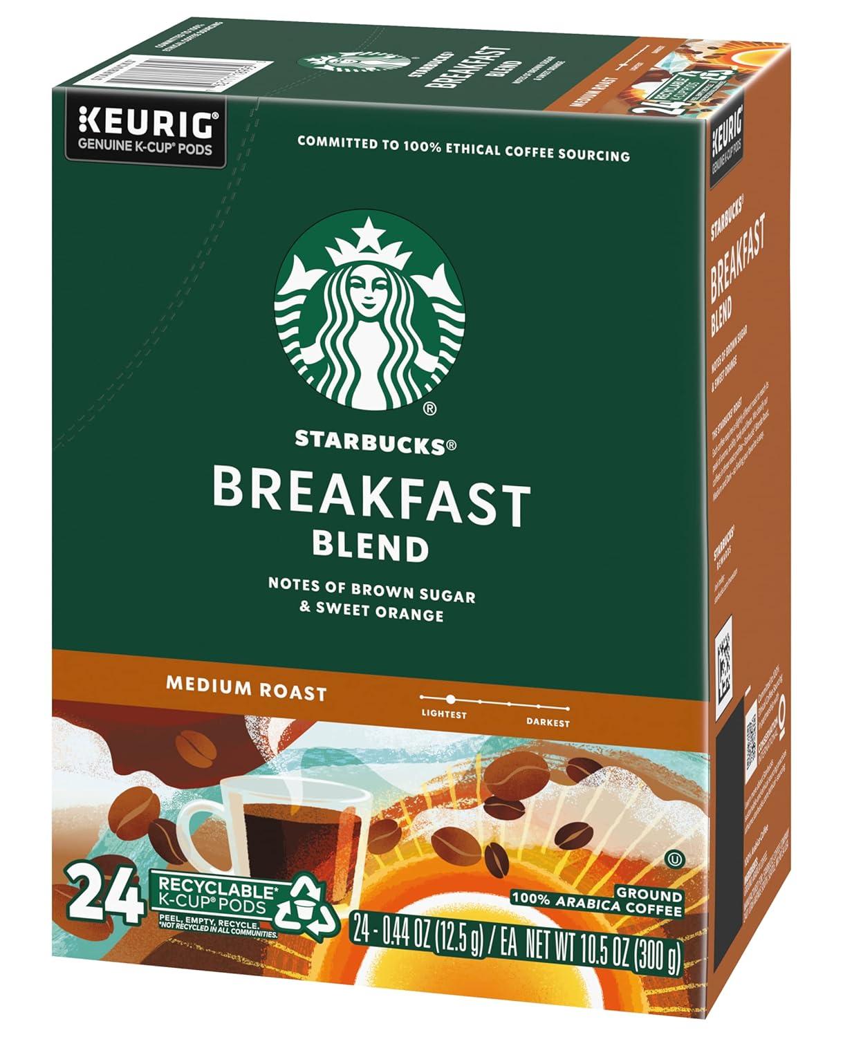 imageStarbucks KCup Coffee Pods Medium Roast Coffee for Keurig Brewers Holiday Blend 100 Arabica Limited Edition Holiday Coffee 1 Box 10 PodsBreakfast Blend