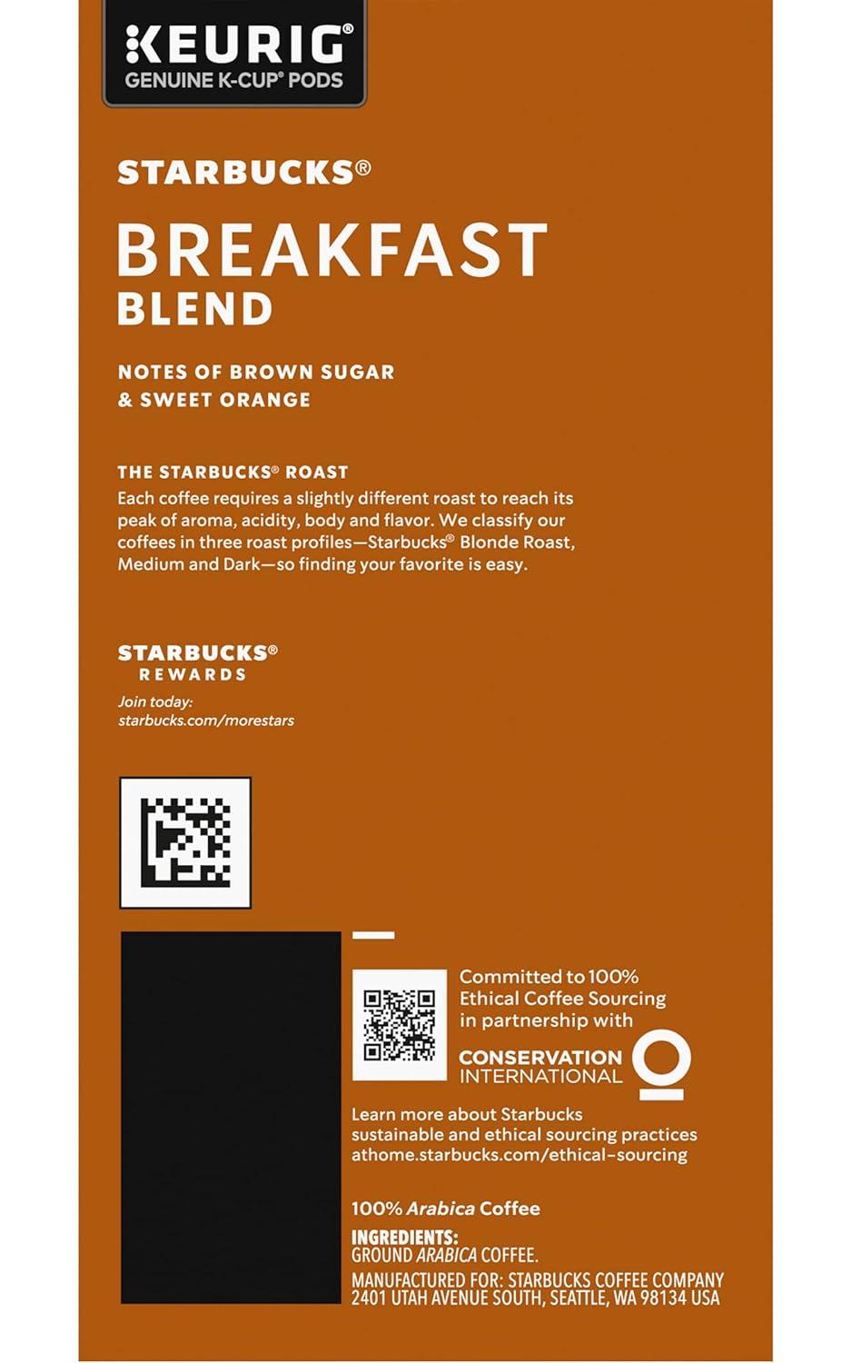 imageStarbucks KCup Coffee Pods Medium Roast Coffee for Keurig Brewers Holiday Blend 100 Arabica Limited Edition Holiday Coffee 1 Box 10 PodsBreakfast Blend