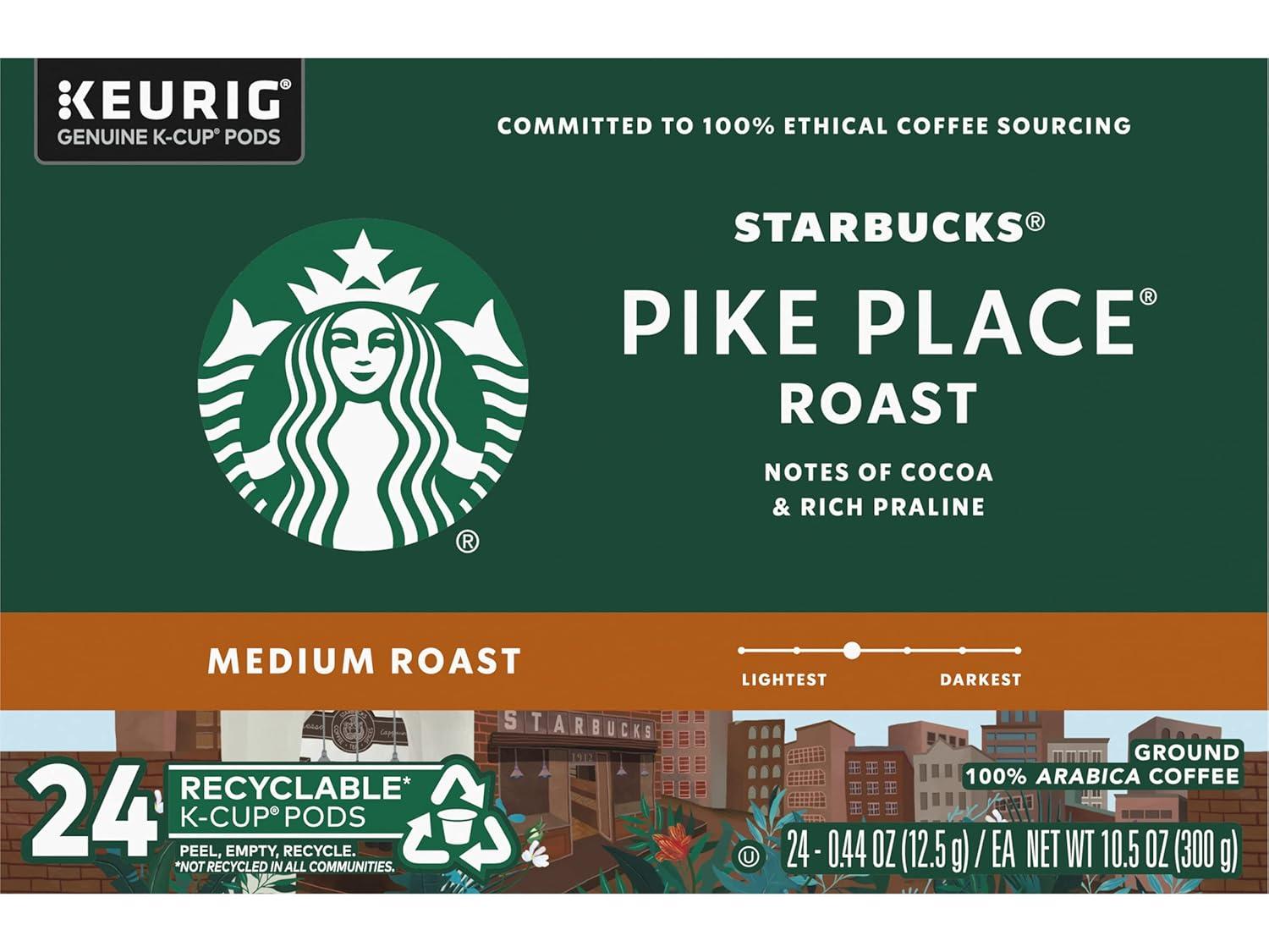 imageStarbucks KCup Coffee Pods Medium Roast Coffee for Keurig Brewers Holiday Blend 100 Arabica Limited Edition Holiday Coffee 1 Box 10 PodsPike