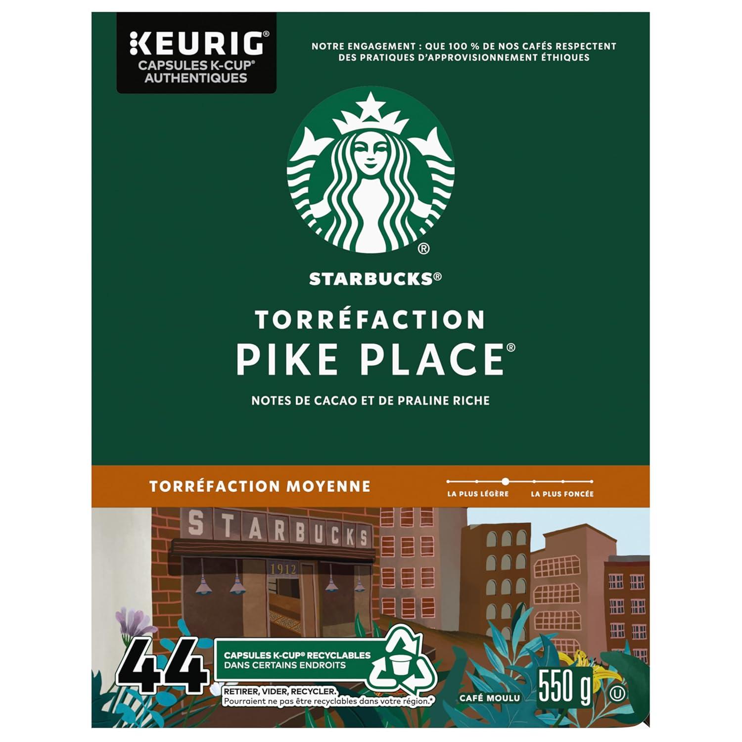 imageStarbucks KCup Coffee Pods Medium Roast Coffee for Keurig Brewers Holiday Blend 100 Arabica Limited Edition Holiday Coffee 1 Box 10 PodsPike Place Roast