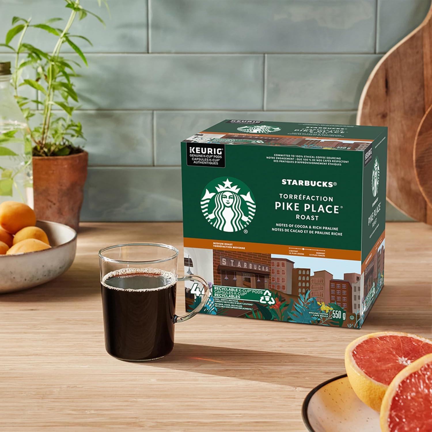 imageStarbucks KCup Coffee Pods Medium Roast Coffee for Keurig Brewers Holiday Blend 100 Arabica Limited Edition Holiday Coffee 1 Box 10 PodsPike Place Roast