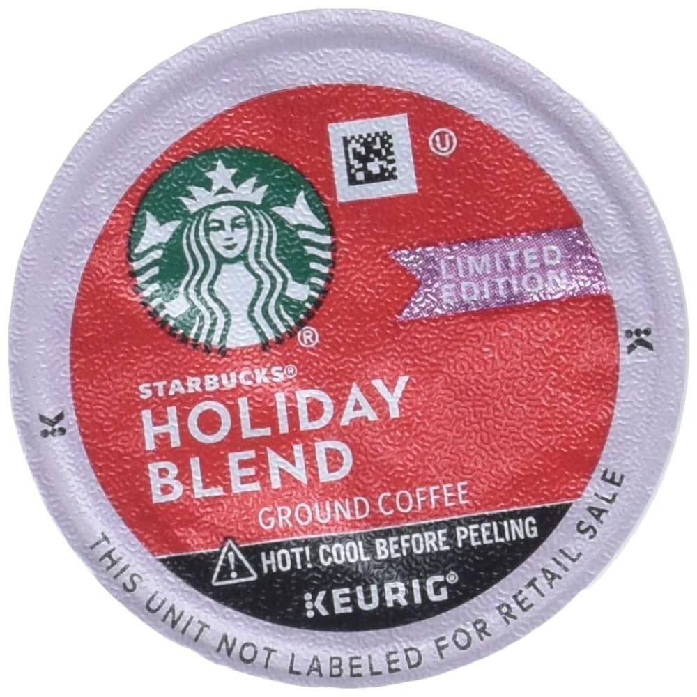 imageStarbucks KCup Coffee Pods Medium Roast Coffee for Keurig Brewers Holiday Blend 100 Arabica Limited Edition Holiday Coffee 1 Box 10 PodsMaple